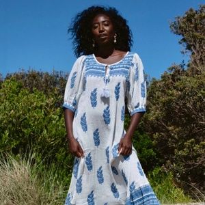 Daughters of India Mishka Maxi Dress ~ Azure Blue